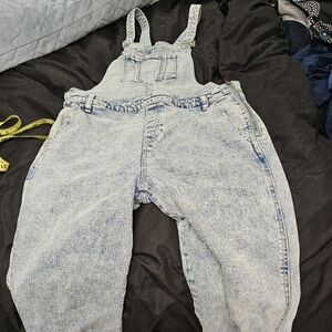 Fun denim overalls size 14